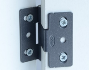 EBCO HCT1 Cabinet Hinge (Anthracite) - Overlay Hinge with Easy Adjustments (180° Opening) - SET OF 2