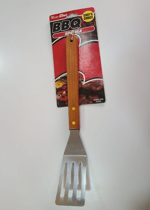 PMS BBQ turner spoon wooden handle #191008