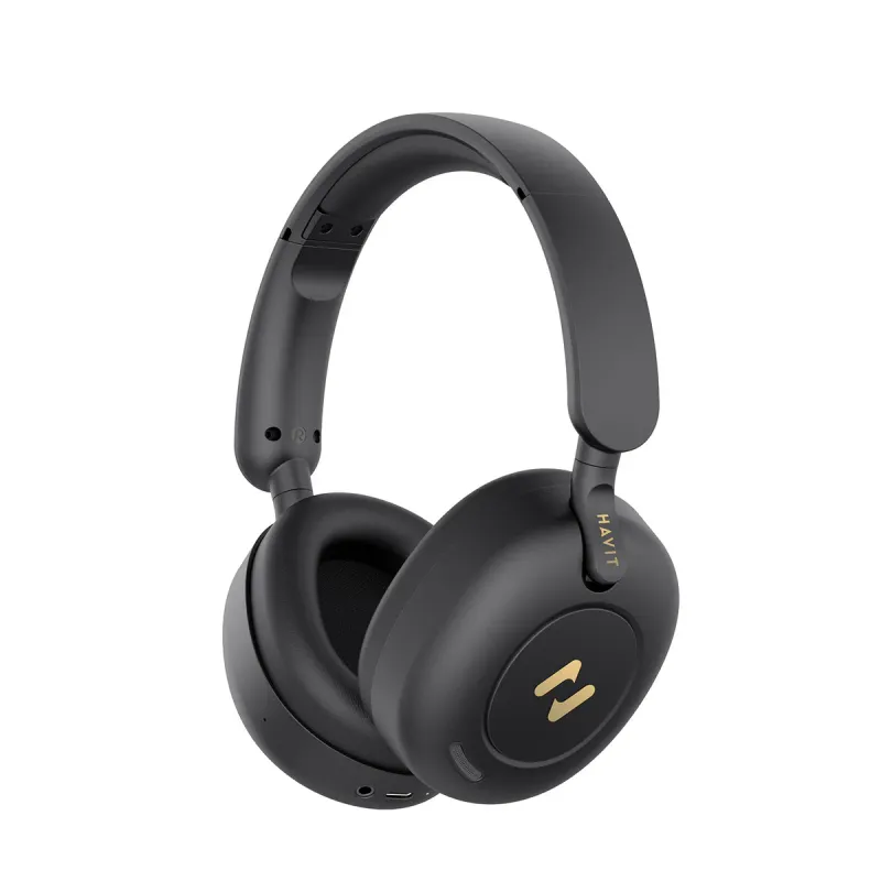 HAVIT H655BT Hybrid Active Nosie Cancellation Wireless Headset (Black, Beige, Blue)