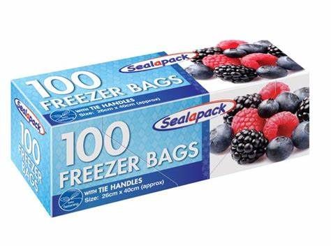 151 sealapack freezer bags 100pk with Tie Handles (size 26x40cm)