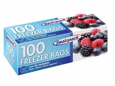 151 sealapack freezer bags 100pk with Tie Handles (size 26x40cm)