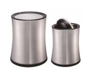LAB201 Stainless Steel Swing Bin - 10 Liter Capacity, Silver