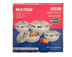 Matrix diamond 4pcs hot pots set 1000ml 1500ml  2500ml 3500ml (1289) Sundabests