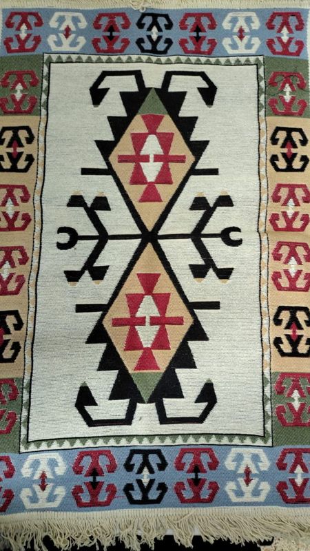 ELIBELINDE Turkish Prayer Mat: 80X120CM Handwoven Double-Sided Cotton Rug with Anatolian Tradition