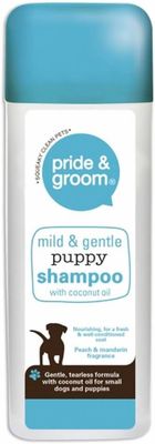Pride &amp; Groom 650504 Mild &amp; Gentle Puppy Shampoo 300ml, Aluminium, White