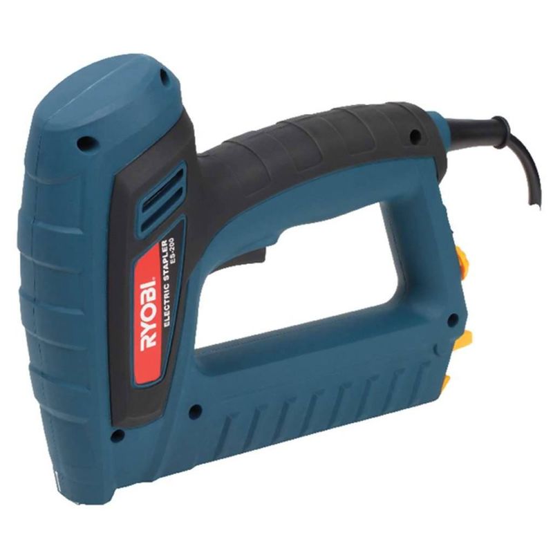 RYOBI Corded Electric Nail &amp; Staple Gun, ES-200, 16mm, 200W