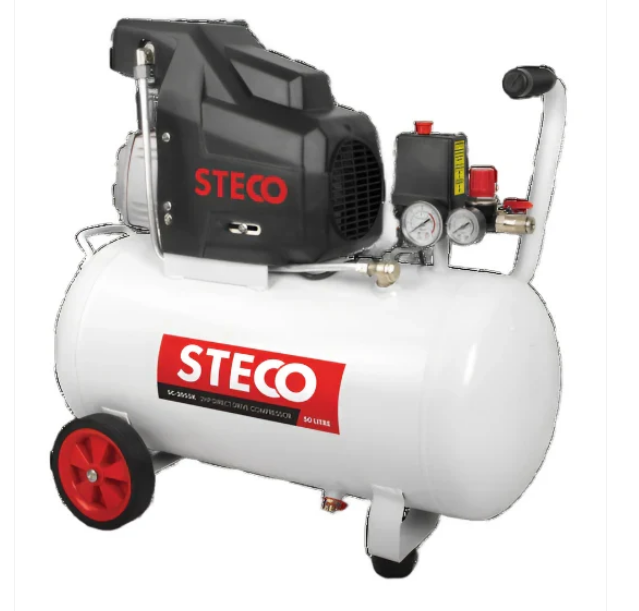 STECO 2HP DIRECT DRIVE COMPRESSOR – 50L WITH 5 PIECE ACCESSORIES KIT