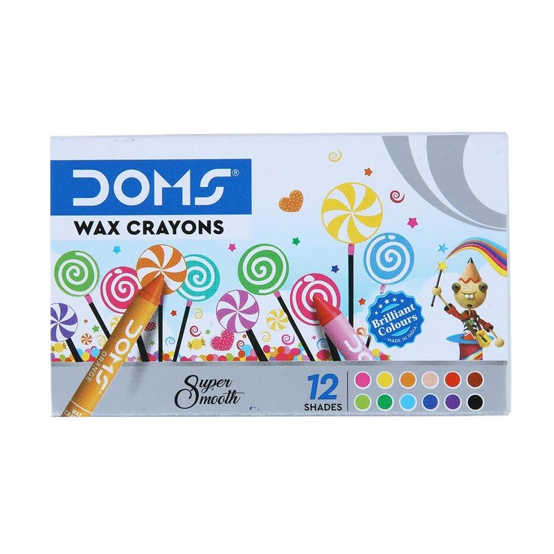 DOMS Wax Crayons (12 Shades) - 3448