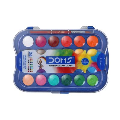 DOMS Water Colour Cakes (23 mm) - 24 Shades - 7428