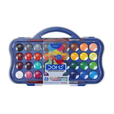 DOMS Water Colour Cakes (23 mm) - 36 Shades - 7429