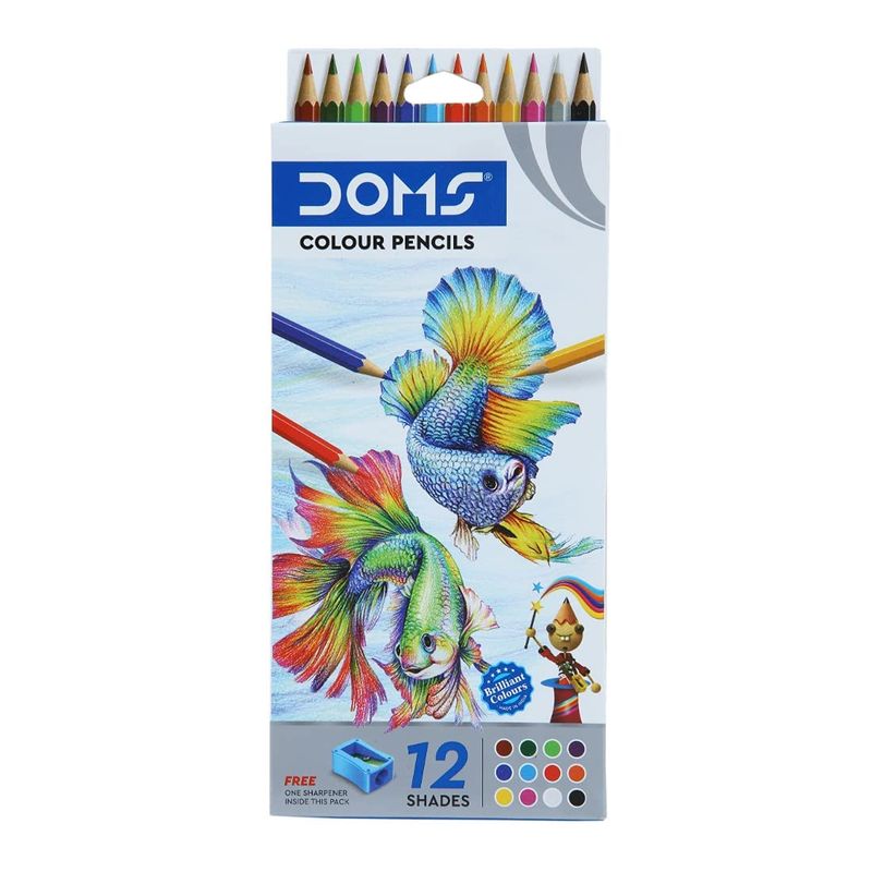 DOMS Full Size Color Pencils (12 Shades) - 3445