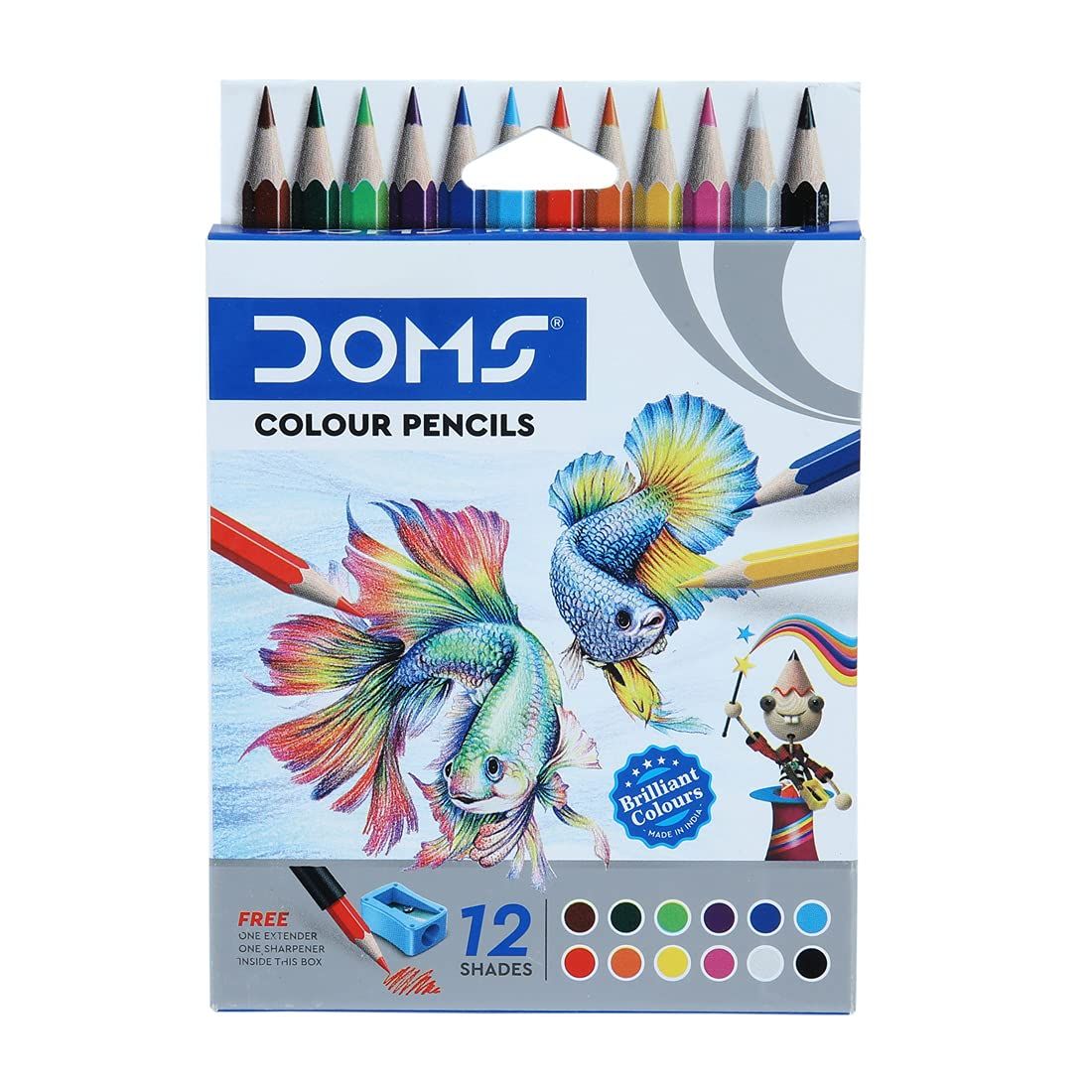 DOMS Half Size Colour Pencils (12 Shades) - 3443
