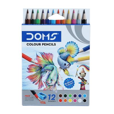 DOMS Half Size Colour Pencils (12 Shades) - 3443