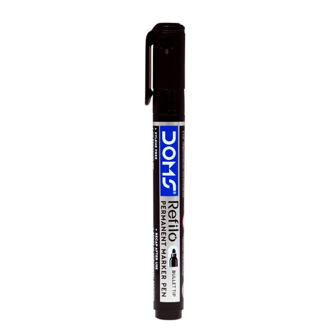 Doms 7414 Refilo Permanent Ink Pens Black(Pack of 10 pc)