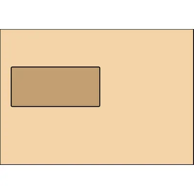 Manilla Window C5 Envelopes Self Seal  80gsm Box 500pcs Economic Brand