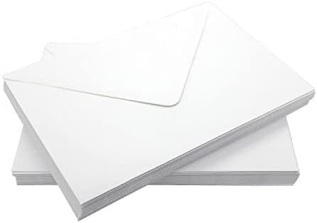 Economic Brand C5 WHITE BANKER - GREETING CARD -6X9 50pcs