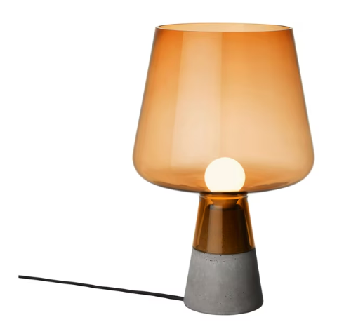 Illumat Leimu Table Lamp - Amber Glass and Cement