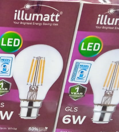 ILLUMAT 6W LED GLS FILAMENT LAMP WW B22#ILM0358LA
