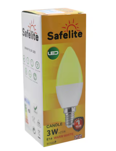 Safelite E14 Led Candle 3W