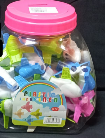 PARISPencil Sharpeners in Jar 60pcs Airplane (230728)