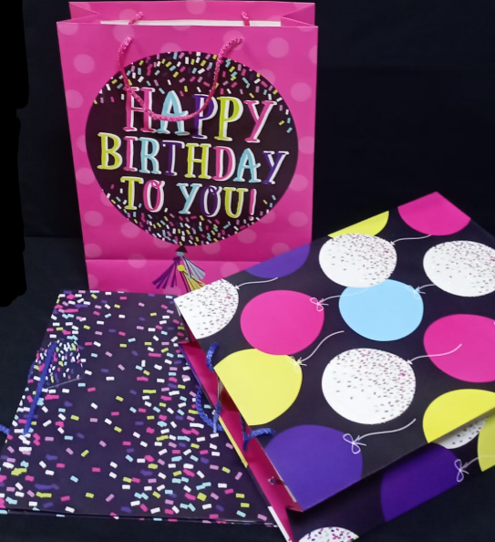 PARIS Large Gift Bags with Birthday Theme (KR F2037L)