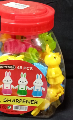 PARIS Rabbit Pencil Sharpeners in Jar 48pcs (230730)