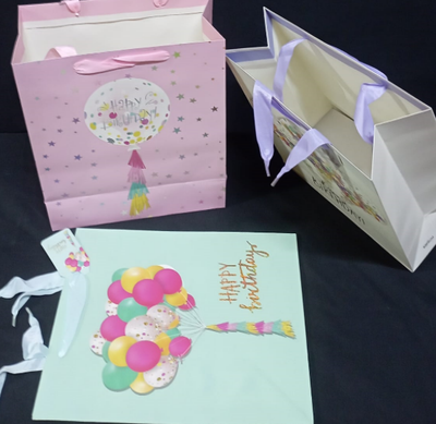 PARIS Elegant A4 Gift Bags with Birthday Theme (KR 4080M)