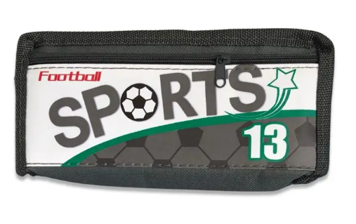 PARIS Sports print school pencil case, pencil Pouch, Assorted Colours (355782)