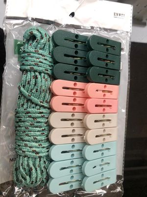 Dhruvs Plastic Clothes Pegs 20pcs plus clothing line #230060