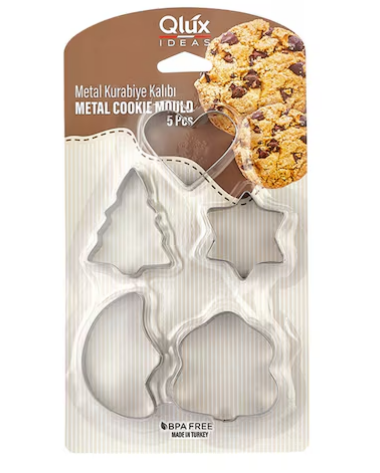 QLUX METAL COOKIE CUTTERS (5 PCS) L-00155
