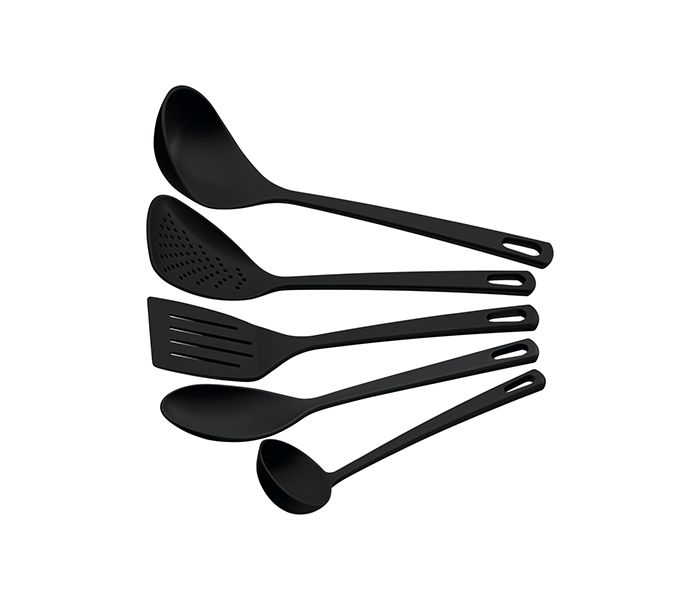 Tramontina TR-25099-004 Nylon Utilita Utensils - 5 Pieces, Black