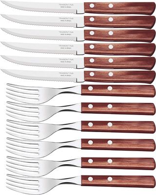Tramontina 12-Pieces Barbecue Set 6 Knives 6 Forks