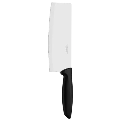 Tramontina Plenus Oriental Cleaver 7&quot; Stainless Steel Blade &amp; Black Polypropylene Handle - 23445/107