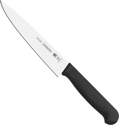 Tramontina Professional 6 Inches Meat Knife with Stainless Steel Blade and Black Polypropylene Handle with Antimicrobial Protection #24620/006