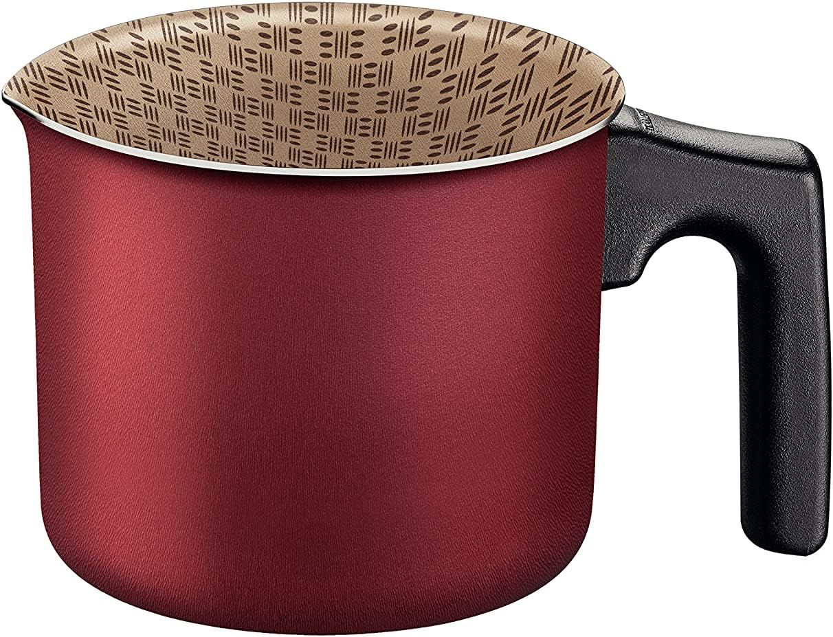 Tramontina 20540/712 Milk Boiler Pot 10 cm - Paris Line | 0.75 Litre nonstick Aliminium &amp; Starflon milk pot / steamer pot.