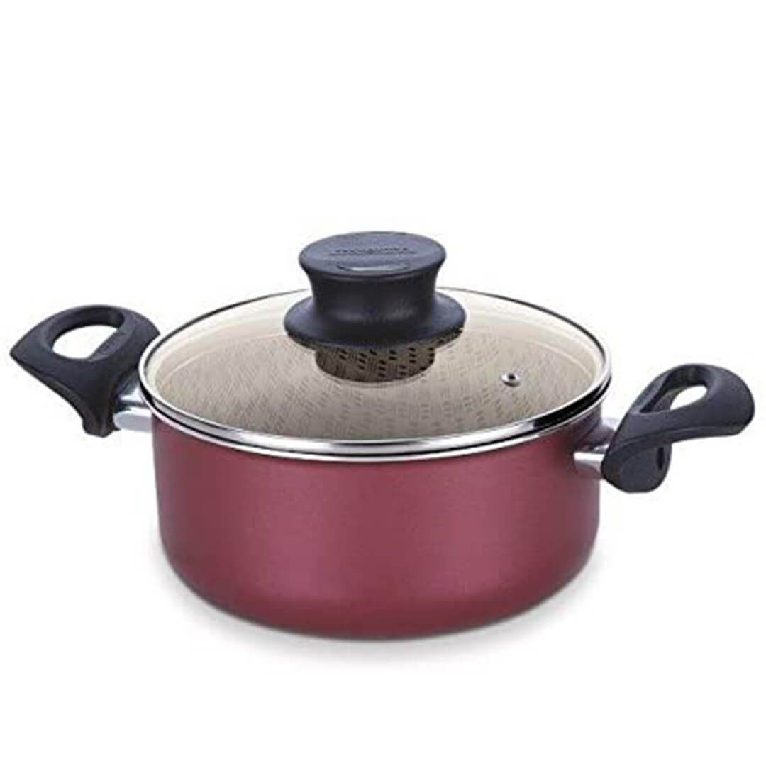 Tramontina 20520/720 20cm Starflon Paris Casserole cooking pot with handles 3L - Red