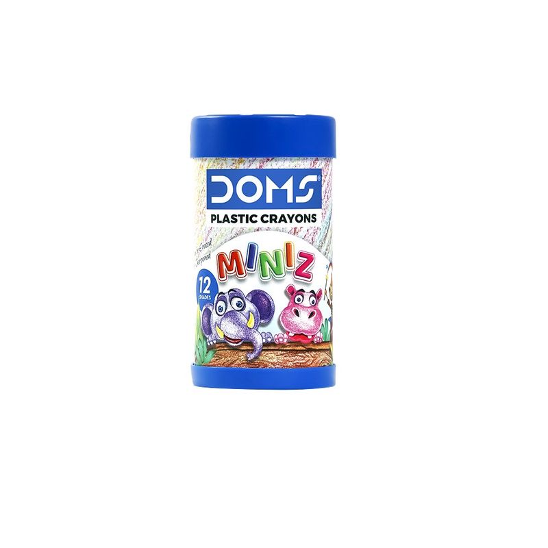 DOMS Mini Plastic Crayons in a botlle (12 Shades) - 8693