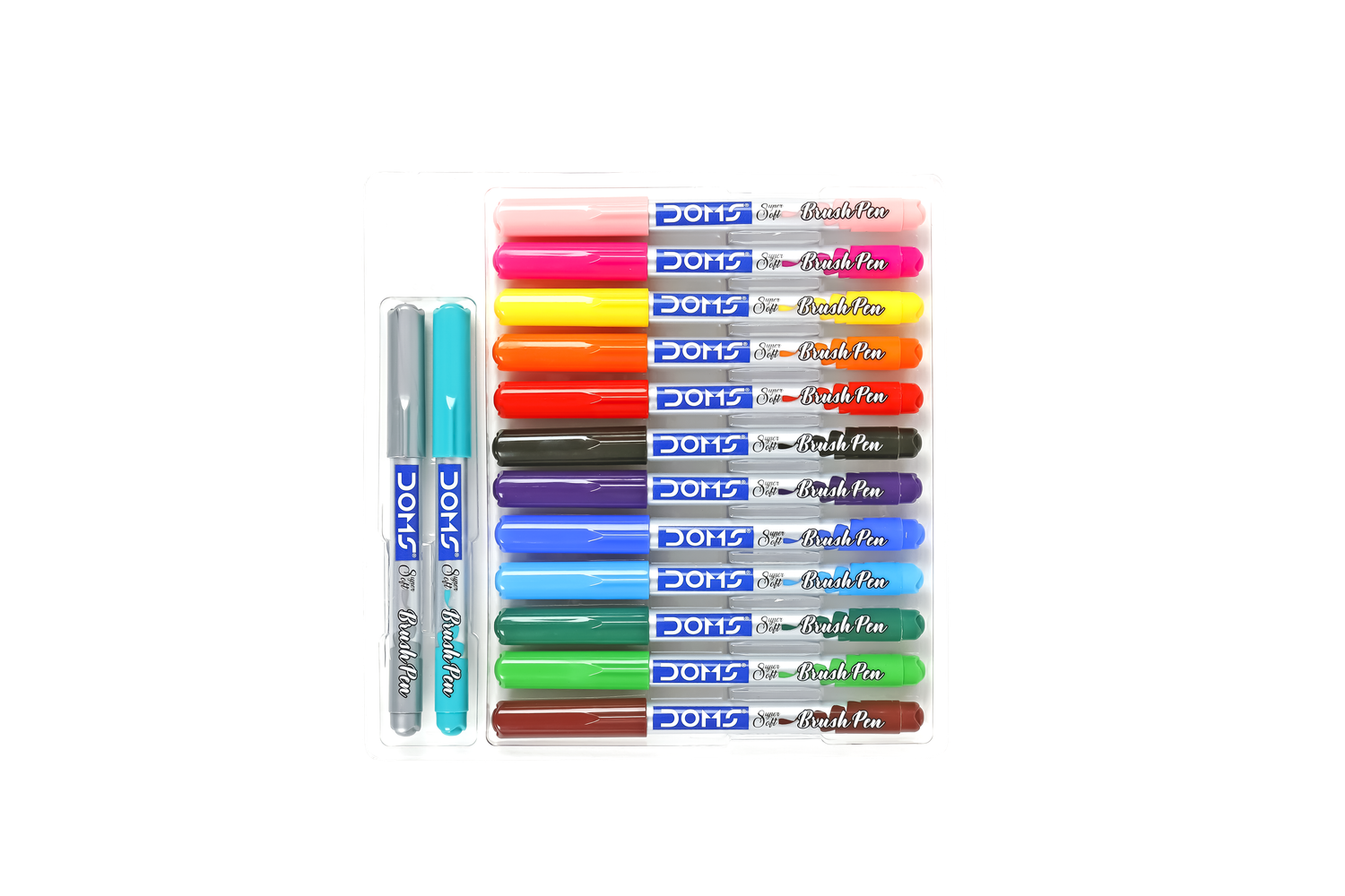 DOMS Brush Pens (13 Shades + 1 Blender) 8137