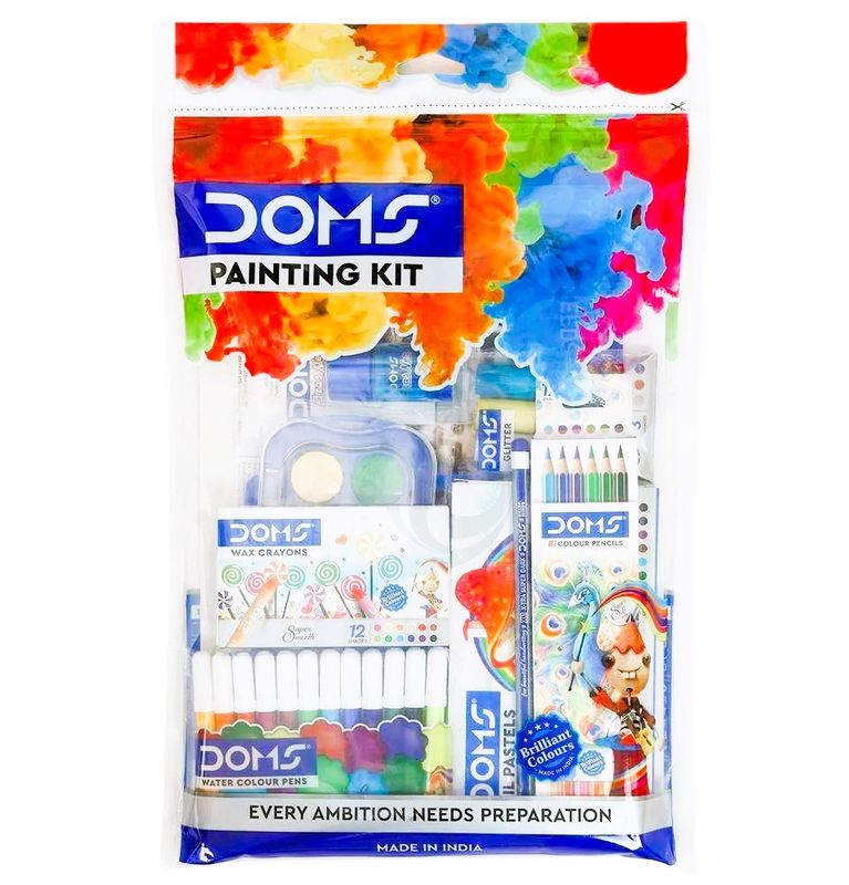DOMS 7254 Painting Kit | Perfect Value Pack | Kit for School Essentials | Gifting Range for Kids