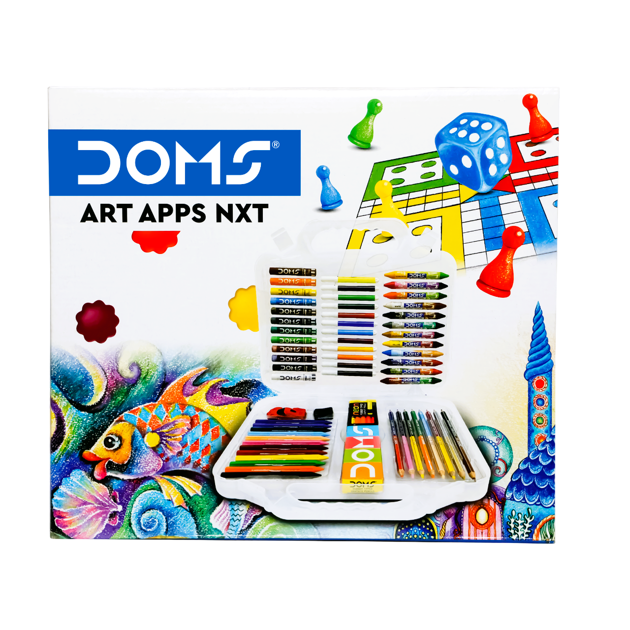 Doms 7483 Art Apps Nxt Kit | Kit For School Essentials | Gifting Range For Kids | Combination of 9 Stationery Items