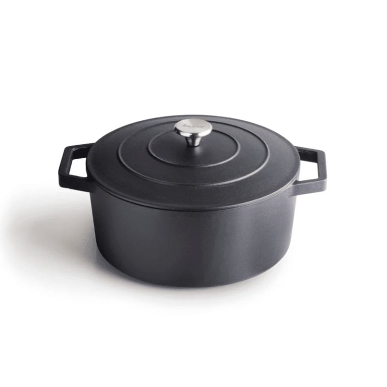 Cast Iron Round Casserole 24 cm – Matt Black 24 Cm 2529