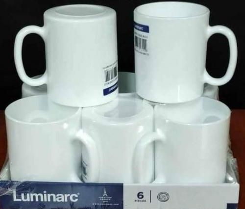 Luminarc Opal Plain White Tea Cup 290ml set of 6
