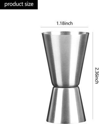 Double Sided Jigger Stainless Steel 30-60 Bon Appetite Tot Measure