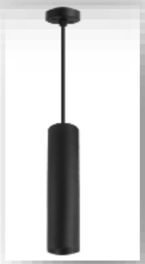 Illumat GU10 Pendant Fitting D55xH240MM Black - ILM0927LF