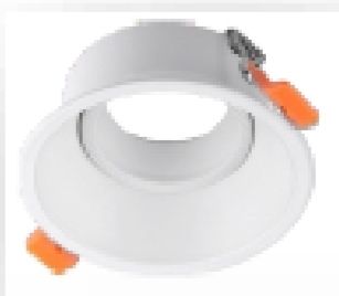 Illumat GU10 Downlight Fitting Dimension D93XH45MM CUT-OUT 82MM IP20 WHITE-Tilt - GU10 Holder Included - ILM0887LF