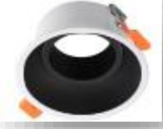 Illumat GU10 Downlight Fitting Dimension D93XH45MM CUT-OUT 82MM IP20 BLACK/WHITE-Tilt - GU10 Holder Included - ILM0888LF