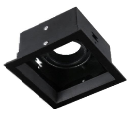 Illumat GU10 SQ Recessed Downlight 115X115 CO100X100 BLACK-GU10 Holder Included - ILM1250LF