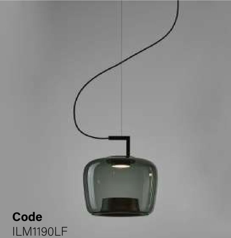 Illumat Brokis LED Single Pendant 12W WW D350MM Glass ~ Smokey - ILM1190LF