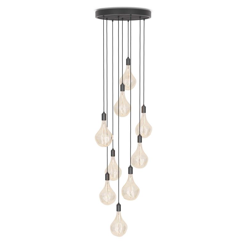 Illumat 9 light Chandelier LED Cluster Pendant 3K WW H1500MM Glass ~ Clear - ILM1217LF