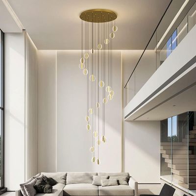 Illumat Chandelier LED Cluster Pendant 3K WW H2000MM Glass ~ Clear - ILM1215LF